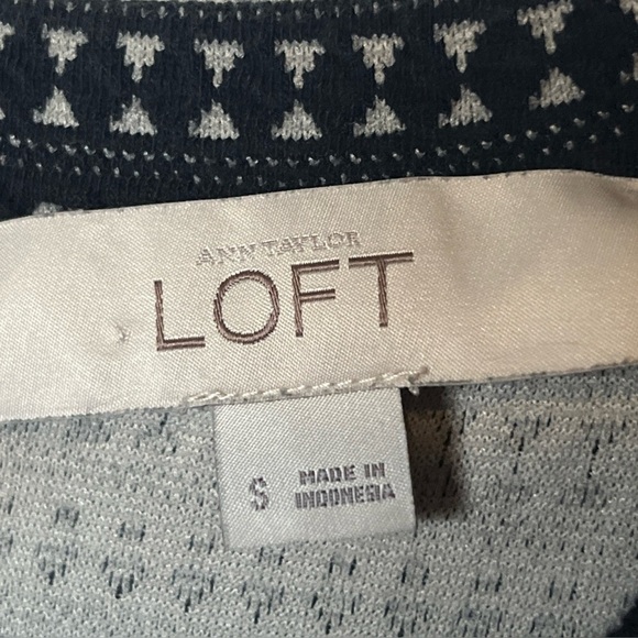 Black and White Patterned Loft knit Dress Size S - Picture 5 of 8